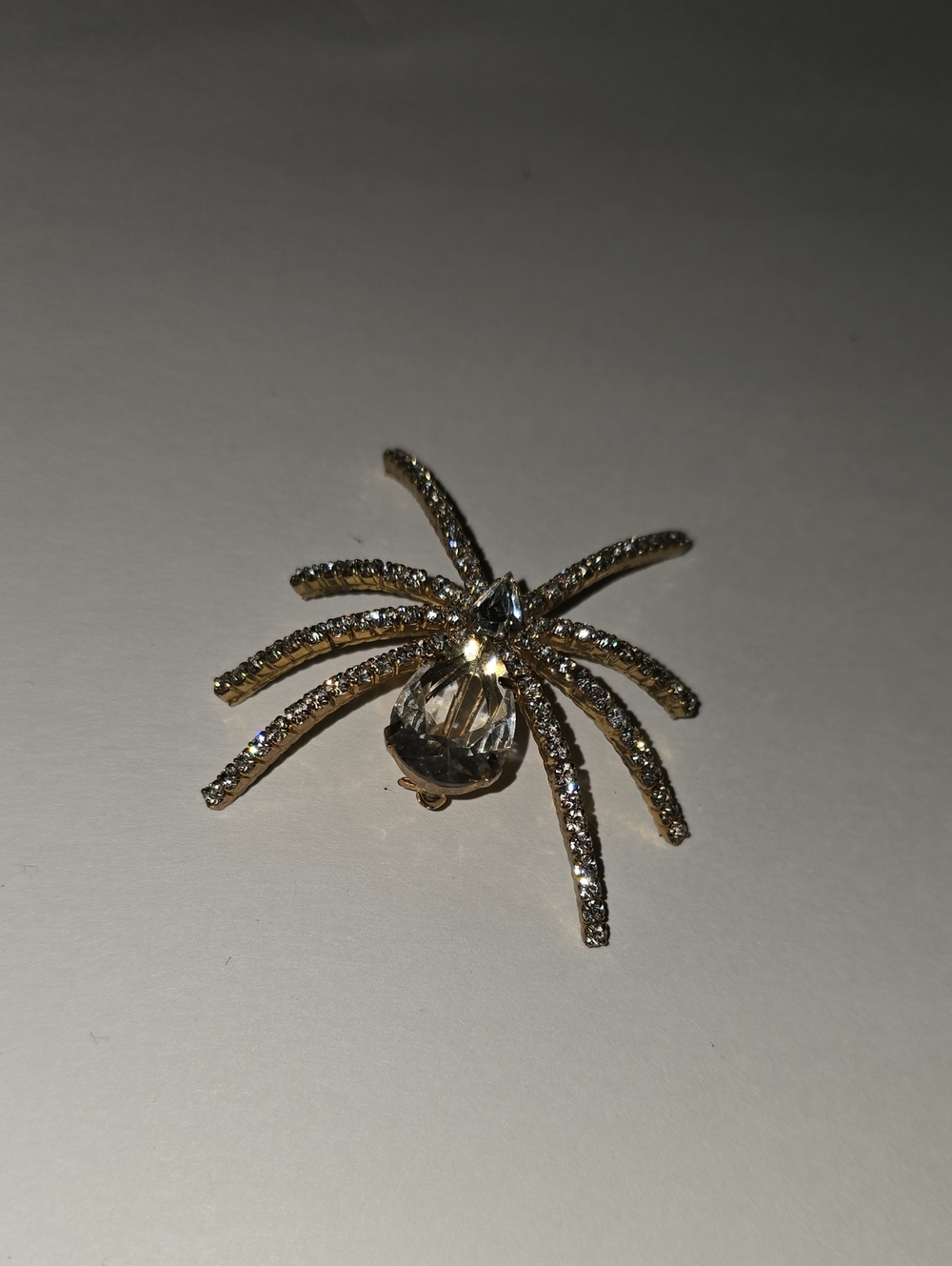 Crystal Spider Brooch